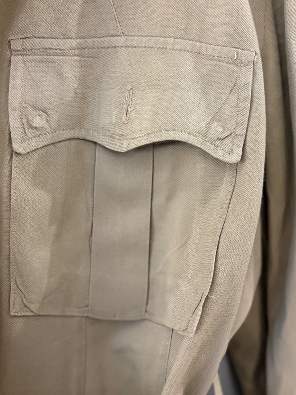 Vintage 1950s USAF US Air Force Khaki Safari Field Jacket - Picture 3 of 11